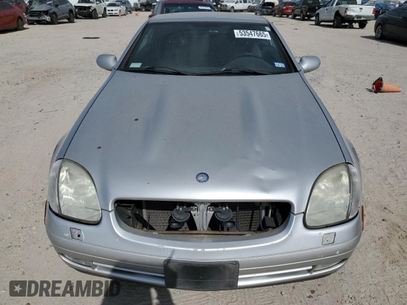 1998 Mercedes-Benz SLK-Class with VIN WDBKK47F7WF055151, listed as a Copart auction lot 53547665 with 49,576 mi miles and Clean Title. Bid and sale history available at carsss.com. Image 5.