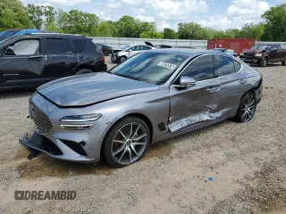 2023 Genesis G70 2.0T with VIN KMTG34TA1PU128155, listed as a Copart auction lot 50875574 with 16,092 mi miles and Non Repairable. Bid and sale history available at DreamBid. Image 1.