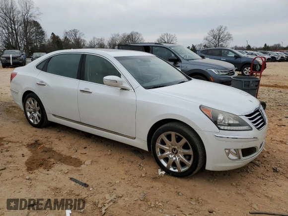 2011 Hyundai Equus Signature with VIN KMHGH4JF7BU038933, listed as a Copart auction lot 48356535 with 184,379 mi miles and Salvage title. Bid and sale history available at DreamBid. Image 4.