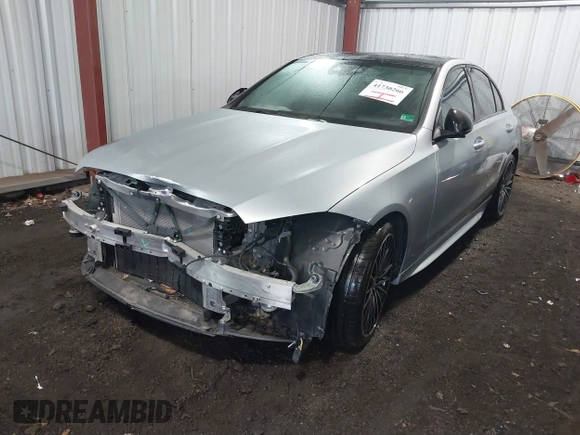 2023 Mercedes-Benz C 300 with VIN W1KAF4GB8PR105415, listed as a IAAI auction lot 41730266 with 21,461 mi miles and . Bid and sale history available at DreamBid. Image 2.
