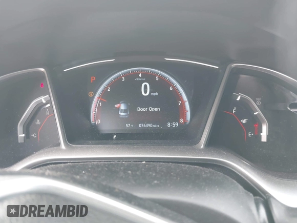 2019 Honda Civic Sedan Sport with VIN 19XFC2F85KE200828, listed as a IAAI auction lot 41807119 with 76,490 mi miles. Bid and sale history available at carsss.com. Image 7.
