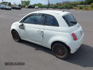 2012 FIAT 500 Pop with VIN 3C3CFFAR7CT119641, listed as a IAAI auction lot 42154125 with 130,922 mi miles. Bid and sale history available at carsss.com. Image 3.