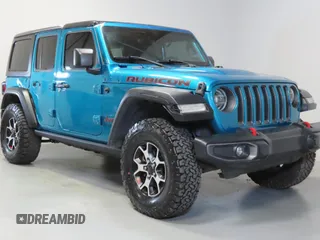 2020 Jeep Wrangler Unlimited Rubicon z VIN 1C4HJXFG0LW141133, wystawiony jako Copart lot #59150925 z przebiegiem 61 973 mil mil oraz Szkoda całkowita • Salvage title. Historia ofert i sprzedaży dostępna na DreamBid. Obrazek 1.
