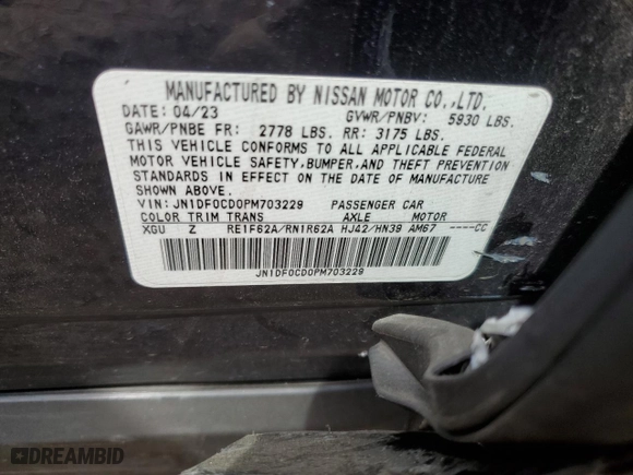 2023 Nissan ARIYA PLATINUM+ with VIN JN1DF0CD0PM703229, listed as a Copart auction lot 76872324 with 26,429 mi miles and Salvage Title. Bid and sale history available at carsss.com. Image 14.