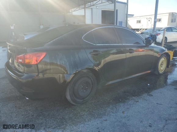 2008 Lexus IS 250 with VIN JTHBK262585061610, listed as a Copart auction lot 49828135 with 192,898 mi miles and Clean Title. Bid and sale history available at carsss.com. Image 3.