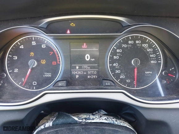 2013 Audi A4 Premium Plus with VIN WAUFFAFL9DN022682, listed as a IAAI auction lot 41605430 with 104,363 mi miles. Bid and sale history available at carsss.com. Image 7.