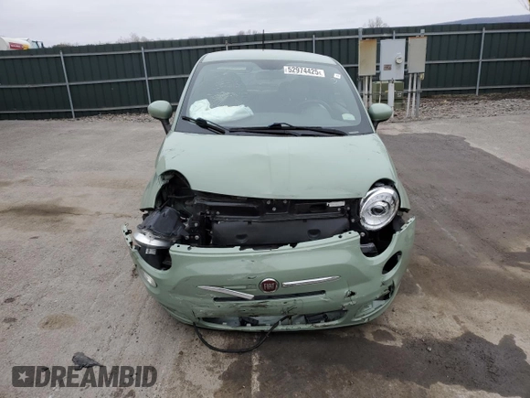 2014 FIAT 500 Sport with VIN 3C3CFFBR8ET207938, listed as a Copart auction lot 52974425 with 52,587 mi miles and Salvage Title. Bid and sale history available at carsss.com. Image 5.