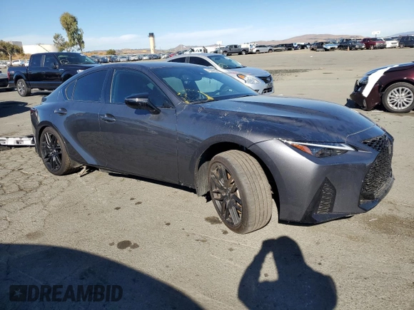 2024 Lexus IS with VIN JTHAP1D20R5005277, listed as a Copart auction lot 79099864 with 6,297 mi miles and Salvage Title. Bid and sale history available at carsss.com. Image 4.