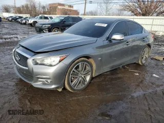 2016 Infiniti Q50 3.0t Premium with VIN JN1EV7AR9GM340086, listed as a Copart auction lot 46553015 with 72,828 mi miles and Salvage Title. Bid and sale history available at carsss.com. Image 1.