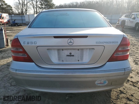 2003 Mercedes-Benz C 230 Kompressor with VIN WDBRF40J13F436118, listed as a Copart auction lot 43245585 with Not Provided miles and Salvage Title. Bid and sale history available at DreamBid. Image 6.