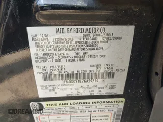 2007 Ford Freestyle SEL z VIN 1FMDK02187GA29714, wystawiony jako IAAI lot #42413584 z przebiegiem Nie podano mil oraz . Historia ofert i sprzedaży dostępna na DreamBid. Obrazek 9.