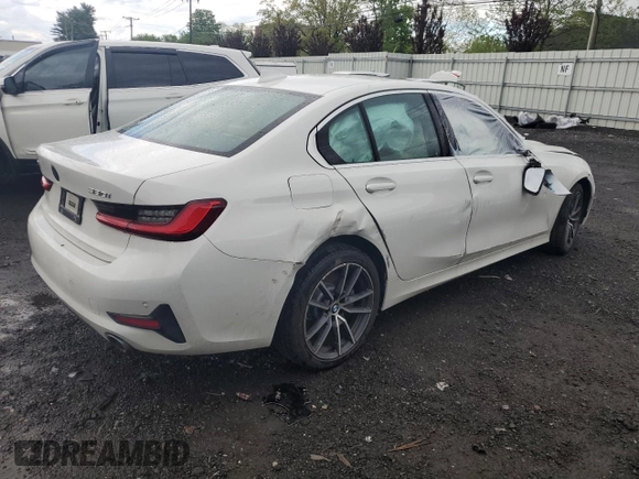 2019 BMW 3 Series 330i xDrive with VIN 3MW5R7J55K8B02348, listed as a Copart auction lot 56358215 with Not provided miles and Salvage title. Bid and sale history available at DreamBid. Image 3.