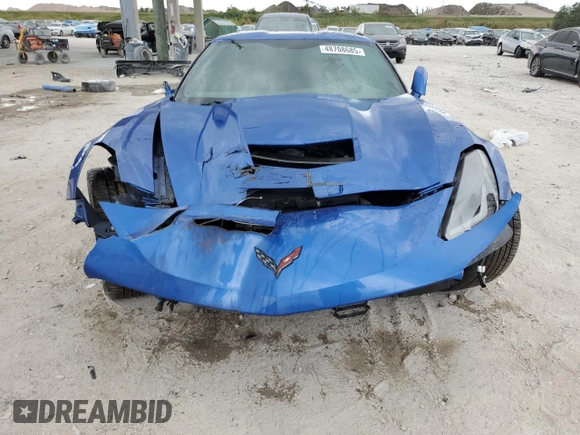 2019 Chevrolet Corvette Grand Sport 1LT with VIN 1G1YW2D73K5114299, listed as a Copart auction lot 48708685 with 56,131 mi miles and Salvage title. Bid and sale history available at DreamBid. Image 5.
