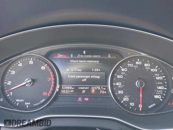 2022 Audi Q5 S line Premium with VIN WA1GAAFY5N2094705, listed as a IAAI auction lot 41175322 with 53,969 mi miles and . Bid and sale history available at DreamBid. Image 7.