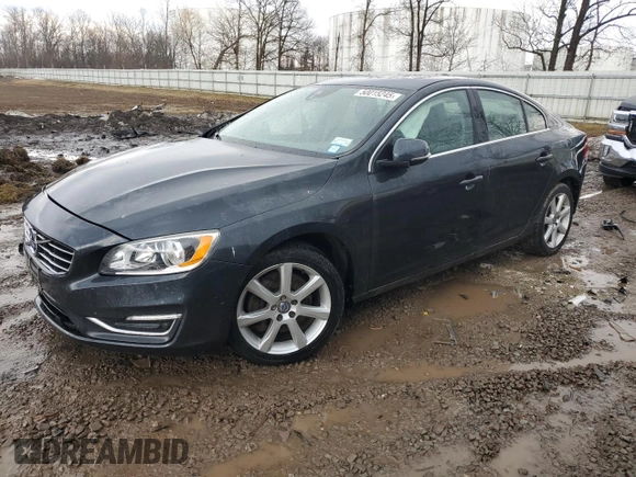 2016 Volvo S60 T5 Premier with VIN YV1612TK5G2402797, listed as a Copart auction lot 50015245 with 62,844 mi miles and Salvage Title. Bid and sale history available at carsss.com. Image 1.