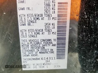 2017 Nissan Pathfinder S with VIN 5N1DR2MN8HC614311, listed as a Copart auction lot 55310065 with Not provided miles and Salvage title. Bid and sale history available at DreamBid. Image 13.