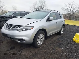 2012 Nissan Murano S with VIN JN8AZ1MW8CW209362, listed as a IAAI auction lot 42019846 with 136,060 mi miles. Bid and sale history available at carsss.com. Image 2.