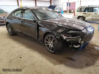 2023 Genesis G70 2.0T with VIN KMTG34TA2PU135177, listed as a Copart auction lot 46013024 with 242 mi miles. Bid and sale history available at carsss.com. Image 4.