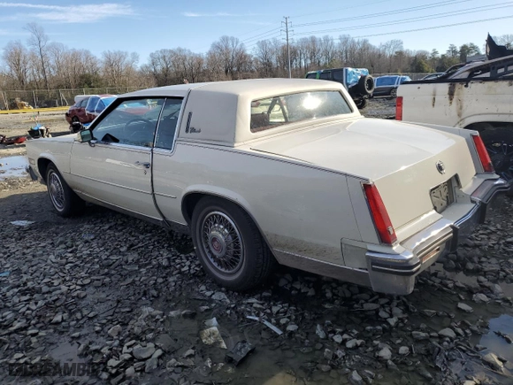 1985 Cadillac Eldorado with VIN 1G6EL5787FE663828, listed as a Copart auction lot 47460755 with 91,853 mi miles and Clean Title. Bid and sale history available at carsss.com. Image 2.