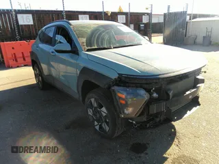 2025 Hyundai Kona SEL with VIN KM8HBCABXSU240968, listed as a IAAI auction lot 41890159 with 6,253 mi miles. Bid and sale history available at carsss.com. Image 1.