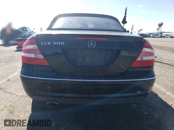 2005 Mercedes-Benz CLK 500 with VIN WDBTK75G05T048236, listed as a Copart auction lot 48063434 with 228,417 mi miles and Clean title. Bid and sale history available at DreamBid. Image 6.