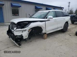 2020 Lincoln Aviator Black Label with VIN 5LM5J9XC5LGL00841, listed as a Copart auction lot 44637615 with 51,203 mi miles and Non repairable. Bid and sale history available at DreamBid. Image 1.