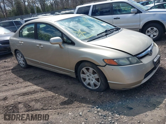 2008 Honda Civic LX with VIN 1HGFA16518L095857, listed as a IAAI auction lot 41981158 with Not Provided miles and . Bid and sale history available at DreamBid. Image 1.