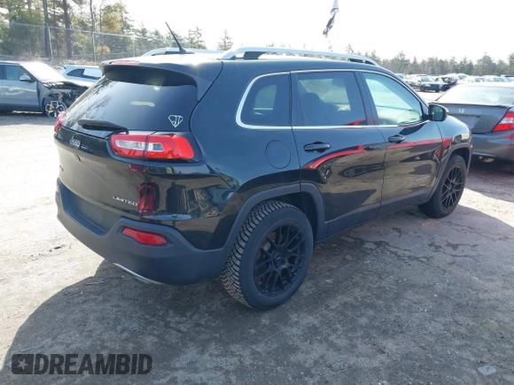 2015 Jeep Cherokee Limited with VIN 1C4PJMDS9FW710969, listed as a IAAI auction lot 41898698 with 144,789 mi miles. Bid and sale history available at carsss.com. Image 4.