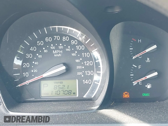 2009 Kia Spectra EX with VIN KNAFE222295604149, listed as a IAAI auction lot 42112191 with 110,708 mi miles and . Bid and sale history available at DreamBid. Image 7.