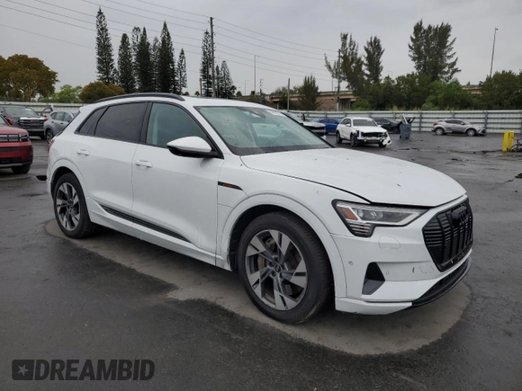 2022 Audi e-tron Premium with VIN WA1AAAGE9NB038342, listed as a Copart auction lot 46429375 with 39,636 mi miles and Non Repairable. Bid and sale history available at DreamBid. Image 4.