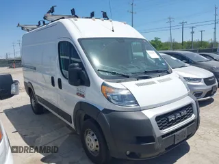 2021 Ram ProMaster Cargo with VIN 3C6LRVBG9ME560727, listed as a IAAI auction lot 41962893 with 110,477 mi miles. Bid and sale history available at carsss.com. Image 1.