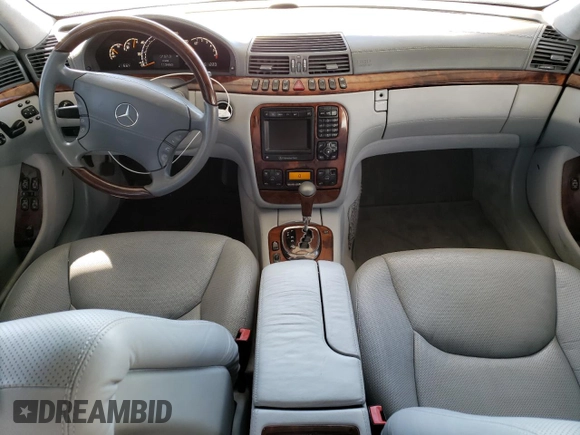 2002 Mercedes-Benz S-Class 6.0L with VIN WDBNG78J32A262968, listed as a Copart auction lot 76331274 with 113,480 mi miles and Clean Title. Bid and sale history available at carsss.com. Image 8.