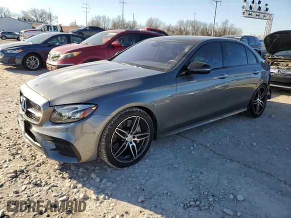 2020 Mercedes-Benz E AMG E 53 with VIN WDDZF6BB3LA734062, listed as a Copart auction lot 83616034 with 26,025 mi miles and Salvage Title. Bid and sale history available at carsss.com. Image 1.