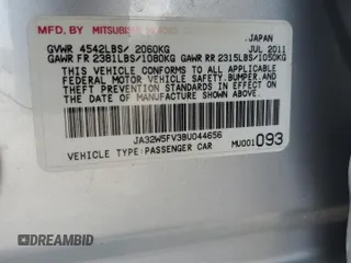 2011 Mitsubishi Lancer Evolution MR z VIN JA32W5FV3BU044656, wystawiony jako Copart lot #43448615 z przebiegiem 110 460 mil mil oraz Tytuł czysty. Historia ofert i sprzedaży dostępna na DreamBid. Obrazek 13.