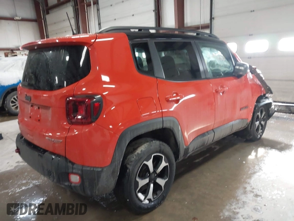 2019 Jeep Renegade Trailhawk with VIN ZACNJBC10KPK40100, listed as a IAAI auction lot 41096553 with 41,384 mi miles and . Bid and sale history available at DreamBid. Image 4.