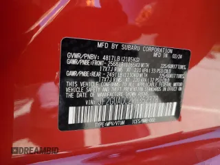 2024 Subaru Crosstrek Premium with VIN JF2GUADC2RH352378, listed as a Copart auction lot 57314525 with Not provided miles and Salvage title. Bid and sale history available at DreamBid. Image 13.