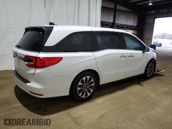 2021 Honda Odyssey EX-L with VIN 5FNRL6H75MB036857, listed as a Copart auction lot 47466245 with Not Provided miles and Salvage Title. Bid and sale history available at DreamBid. Image 3.