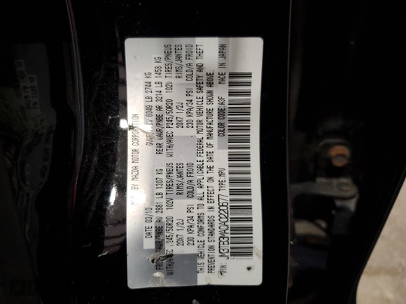 2010 Mazda CX-9 Touring with VIN JM3TB3MA0A0220677, listed as a Copart auction lot 47917644 with 152,841 mi miles and Salvage Title. Bid and sale history available at carsss.com. Image 13.