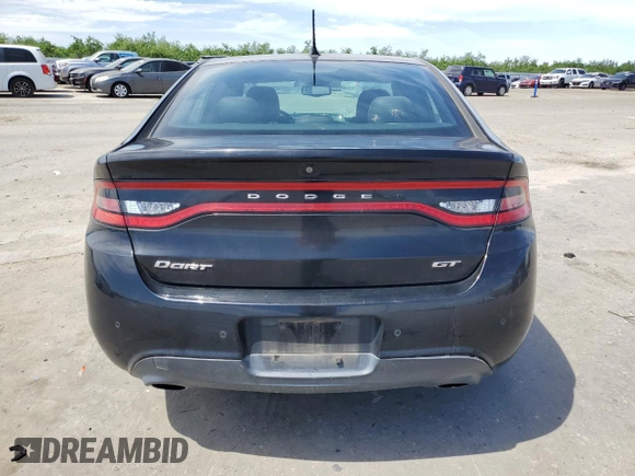 2015 Dodge Dart GT with VIN 1C3CDFEB5FD266246, listed as a Copart auction lot 52561855 with 129,964 mi miles and Salvage Title. Bid and sale history available at carsss.com. Image 6.