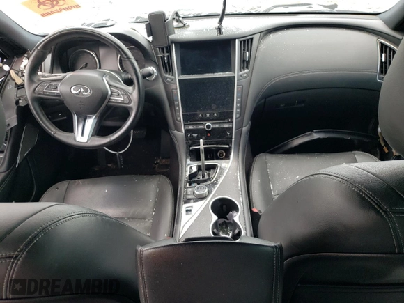 2021 Infiniti Q50 Signature Edition with VIN JN1EV7CP0MM704189, listed as a Copart auction lot 58651135 with 70,572 mi miles and Non repairable. Bid and sale history available at DreamBid. Image 8.