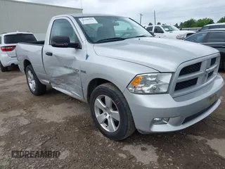 2012 Ram 1500 Express with VIN 3C6JD6AT5CG279635, listed as a IAAI auction lot 42190391 with 90,287 mi miles and . Bid and sale history available at DreamBid. Image 1.