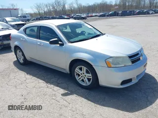 2012 Dodge Avenger SXT with VIN 1C3CDZCB4CN272422, listed as a IAAI auction lot 42122832 with 160,331 mi miles and . Bid and sale history available at carsss.com. Image 1.