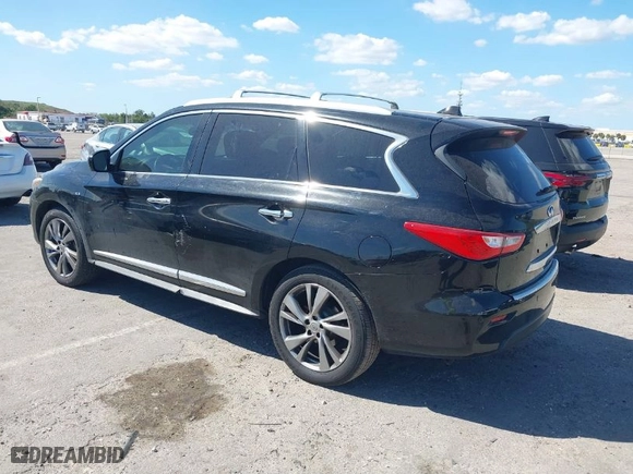 2015 Infiniti QX60 with VIN 5N1AL0MNXFC513454, listed as a IAAI auction lot 41843950 with 110,047 mi miles. Bid and sale history available at carsss.com. Image 3.
