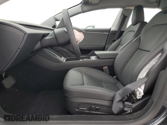 2025 Tesla Model 3 Long Range with VIN 5YJ3E1EA9SF966602, listed as a Copart auction lot 53571325 with 1,382 mi miles and Salvage title. Bid and sale history available at DreamBid. Image 7.