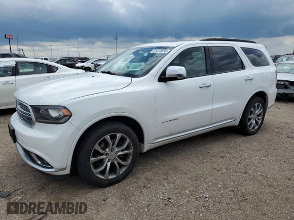2017 Dodge Durango Citadel with VIN 1C4RDJEGXHC659835, listed as a Copart auction lot 61810635 with 108,538 mi miles and Salvage title. Bid and sale history available at DreamBid. Image 1.
