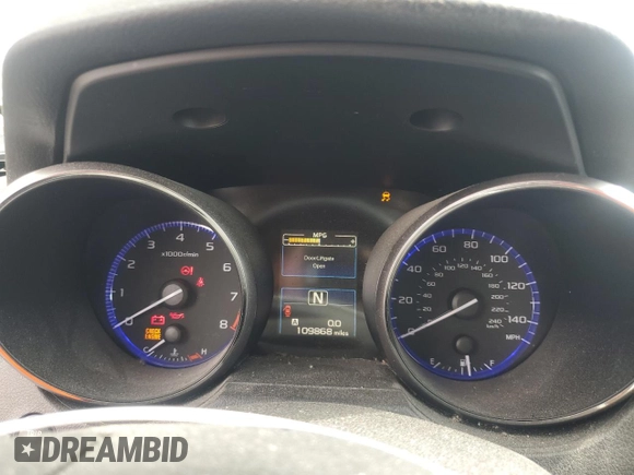 2016 Subaru Outback Premium with VIN 4S4BSBDC7G3298778, listed as a Copart auction lot 59945795 with 109,868 mi miles and Salvage title. Bid and sale history available at DreamBid. Image 9.