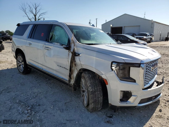 2023 GMC Yukon XL Denali with VIN 1GKS2JKT0PR164195, listed as a Copart auction lot 63307344 with 38,274 mi miles and Salvage Title. Bid and sale history available at carsss.com. Image 4.