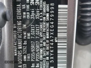 2014 Kia Sorento LX with VIN 5XYKT4A7XEG479998, listed as a Copart auction lot 50444815 with 90,852 mi miles and Salvage Title. Bid and sale history available at carsss.com. Image 13.