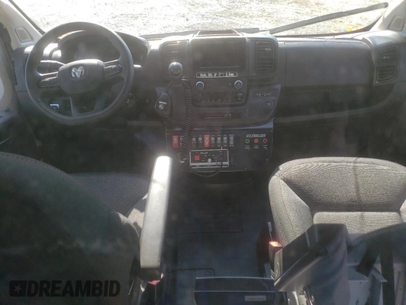 2022 Ram ProMaster Cargo with VIN 3C6MRVHG0NE140027, listed as a Copart auction lot 77065884 with 18,876 mi miles and Salvage Title. Bid and sale history available at DreamBid. Image 8.