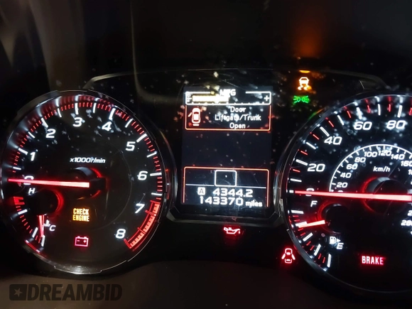 2018 Subaru WRX with VIN JF1VA1A69J9800178, listed as a IAAI auction lot 41644757 with 143,370 mi miles. Bid and sale history available at carsss.com. Image 15.